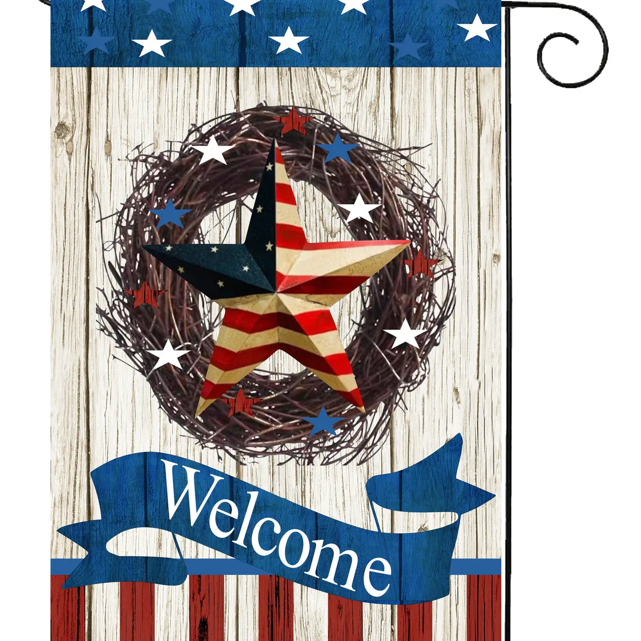 American Wreath W/Star Flag