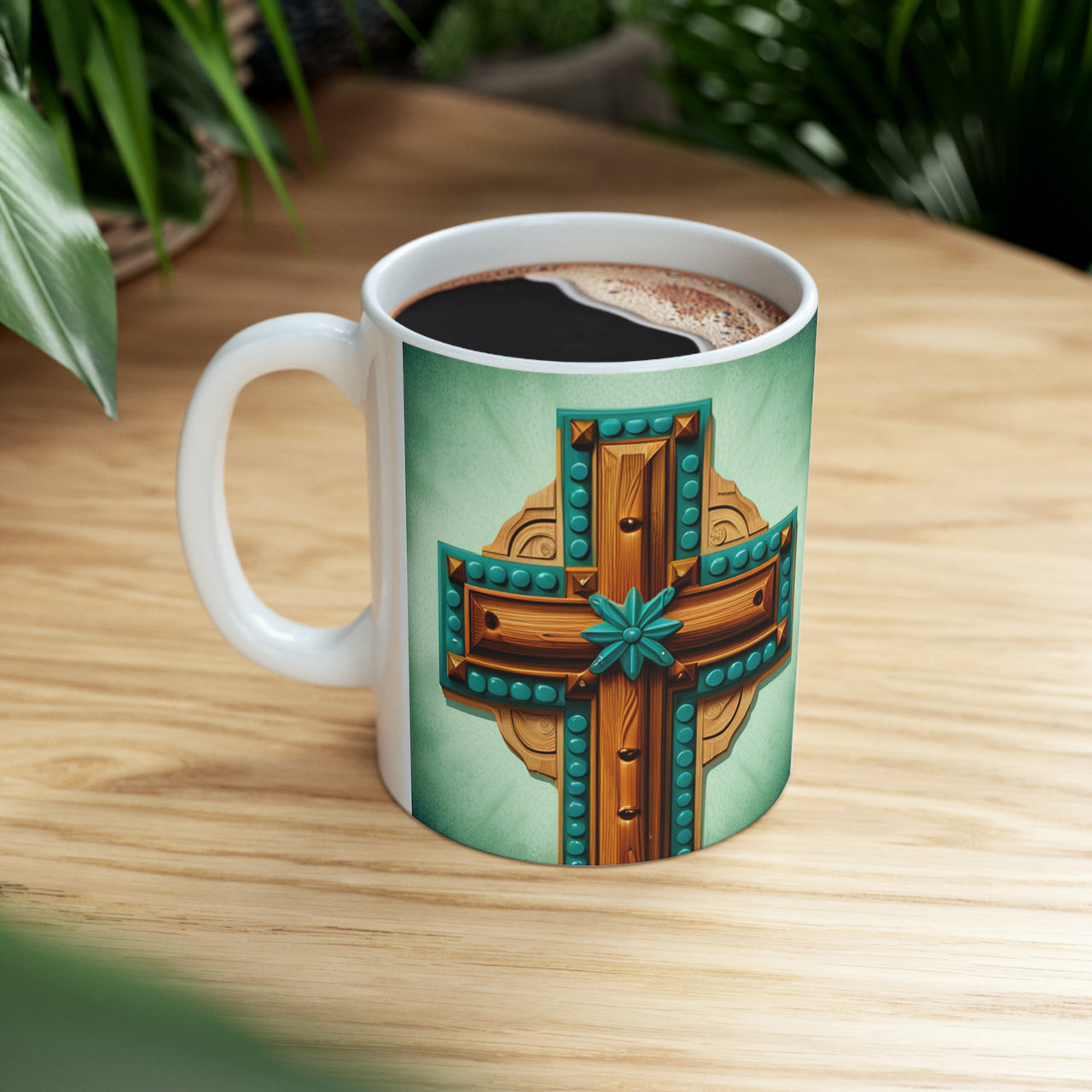Studded Cross Coffee Mug