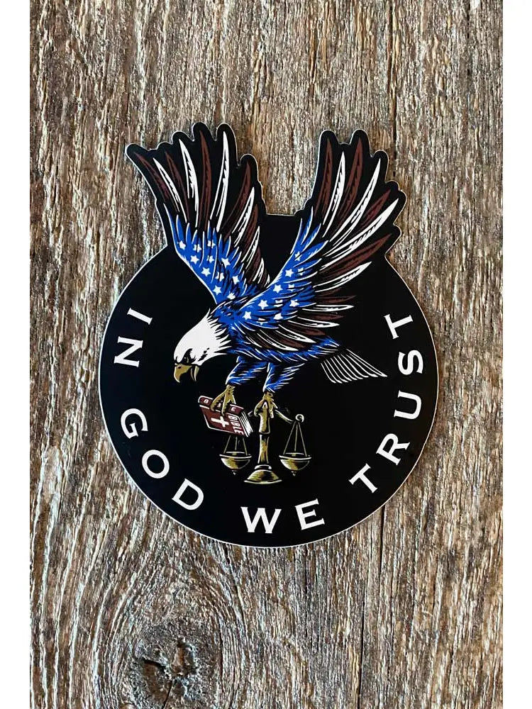 Eagle "In God We Trust" Sticker