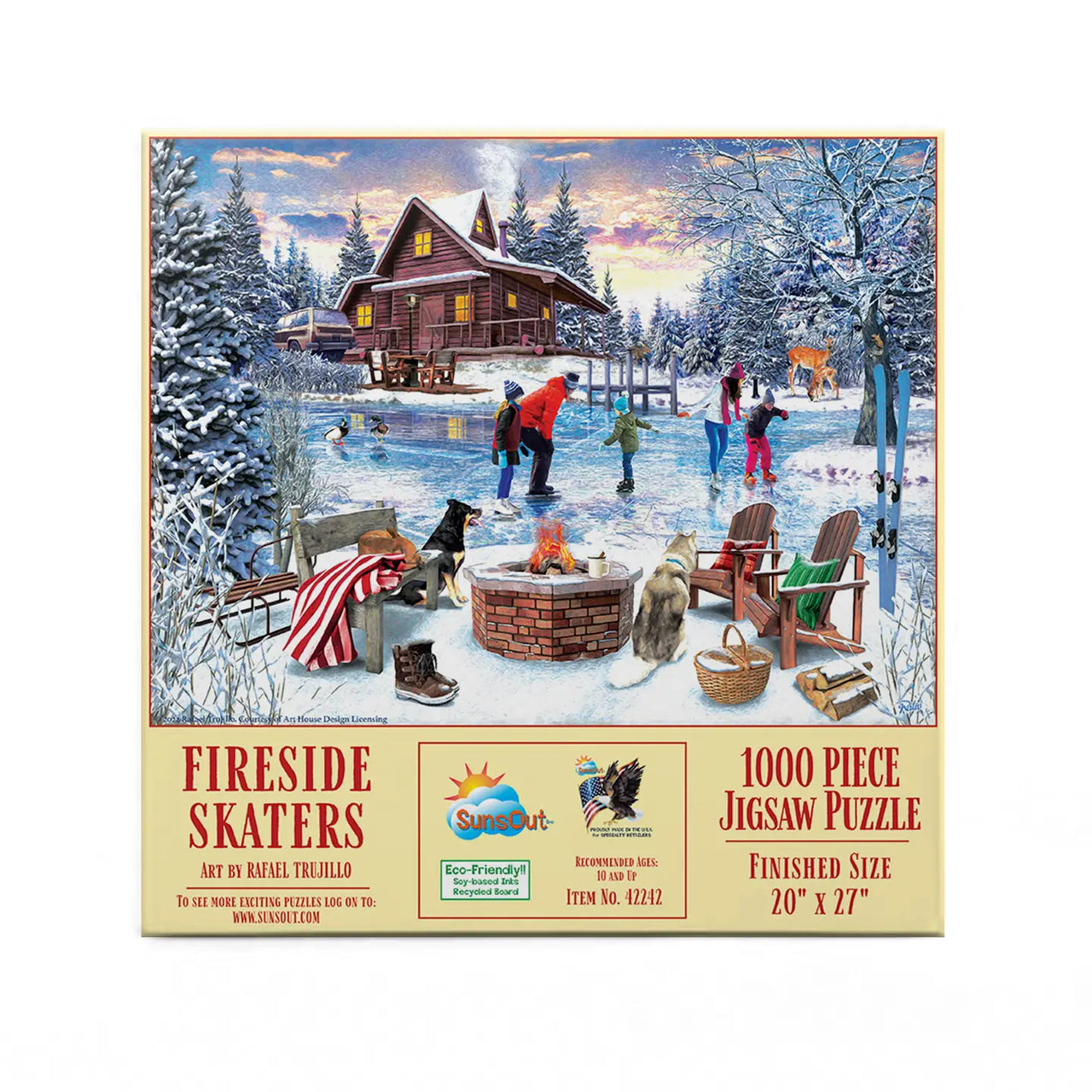 "Fireside Skaters" 1000pc Puzzle