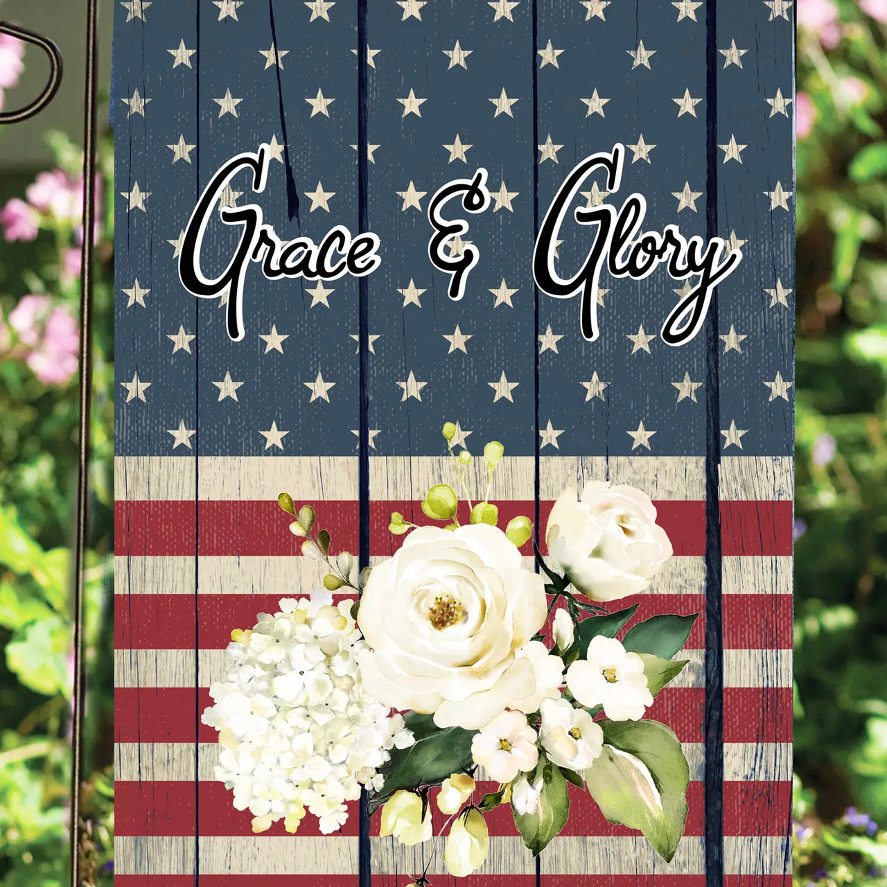 Grace and Glory Garden Flag
