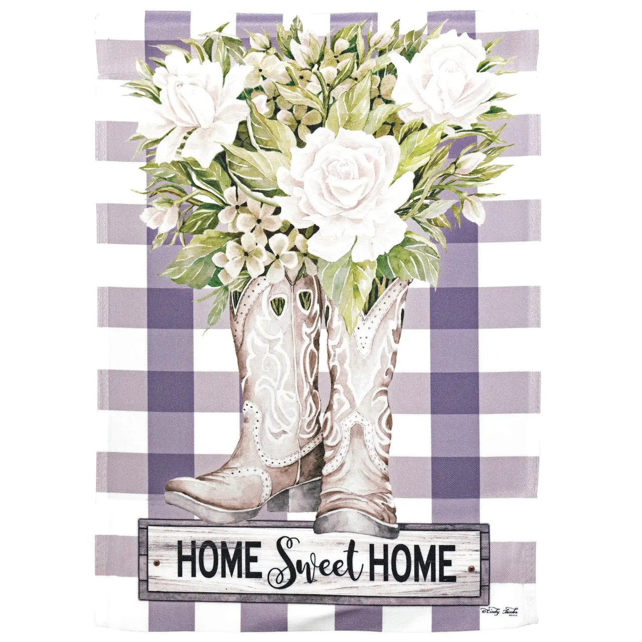 Home Sweet Home Boots Garden Flag