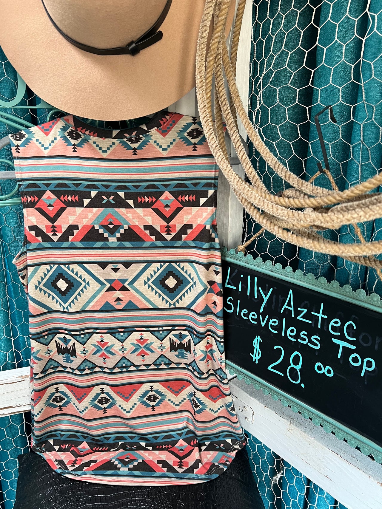 Lilly Aztec Sleeveless Top