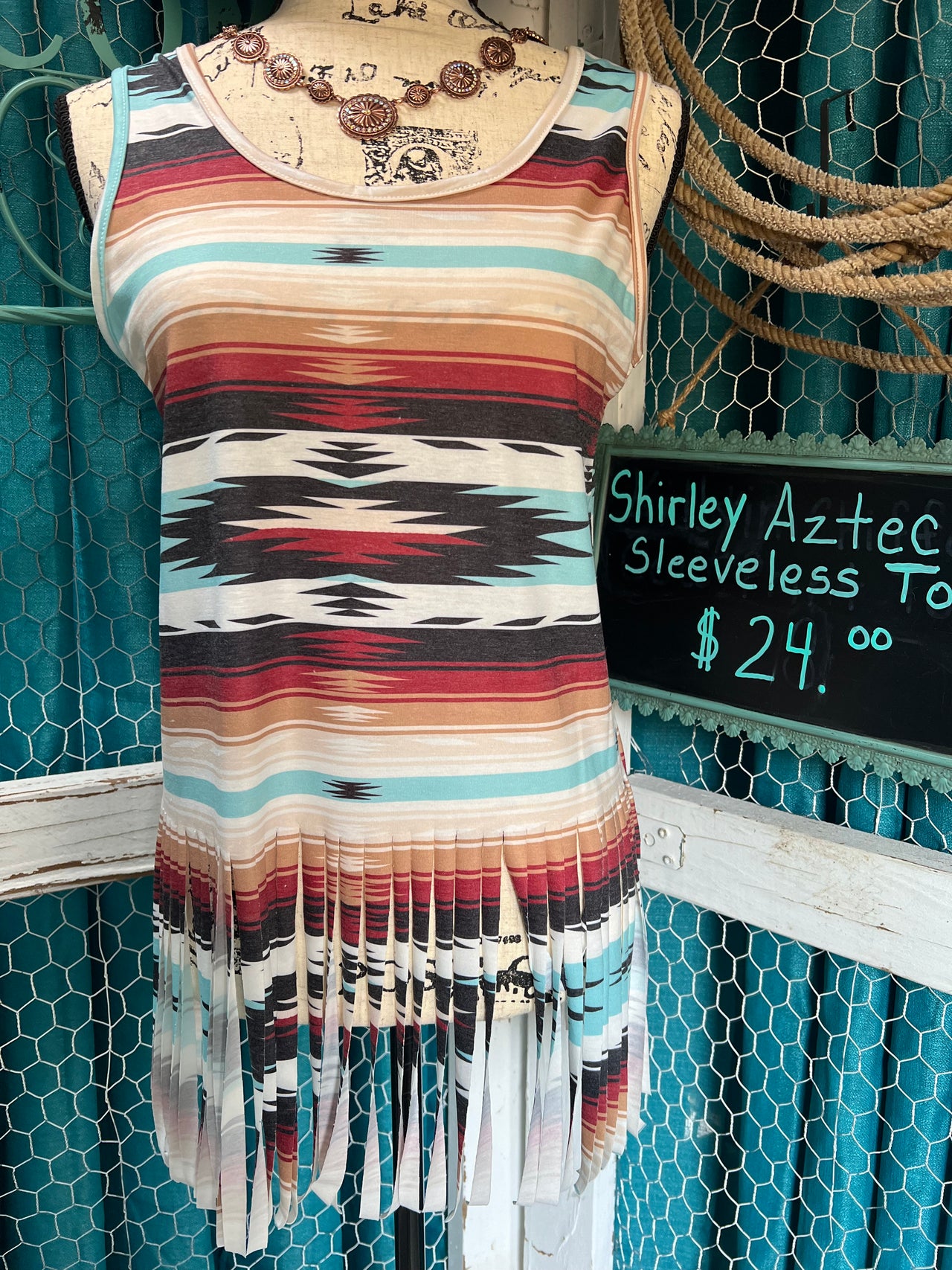 Shirley Aztec Sleeveless Top