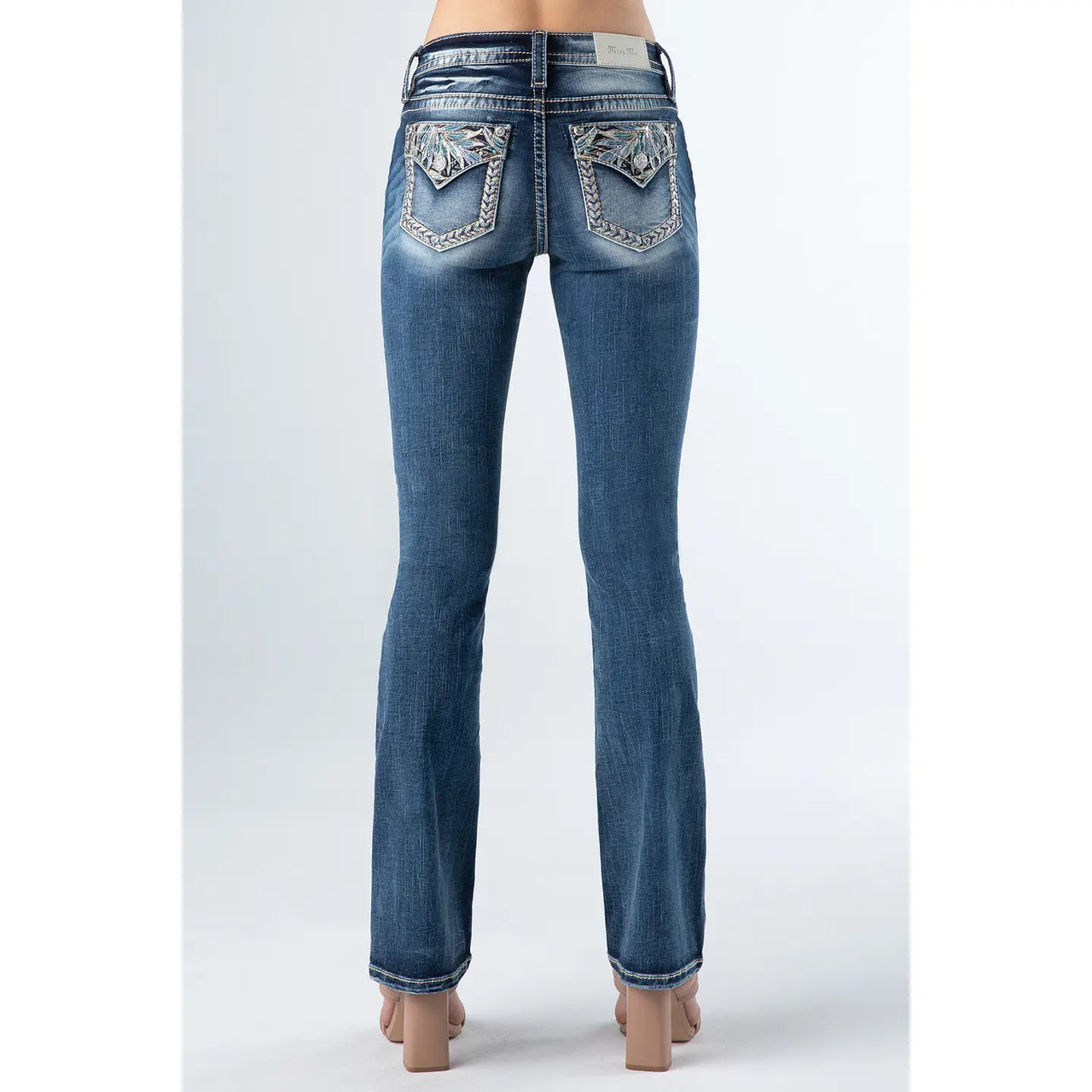 Miss Me Jeans "Blue Feather" Pocket