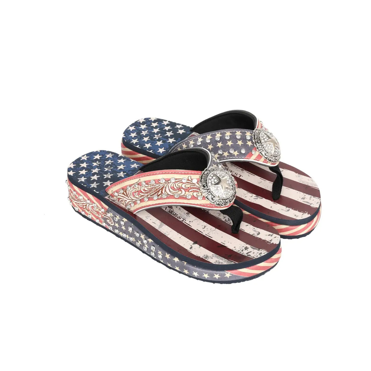 Montana West American Pride Collection Flip Flops