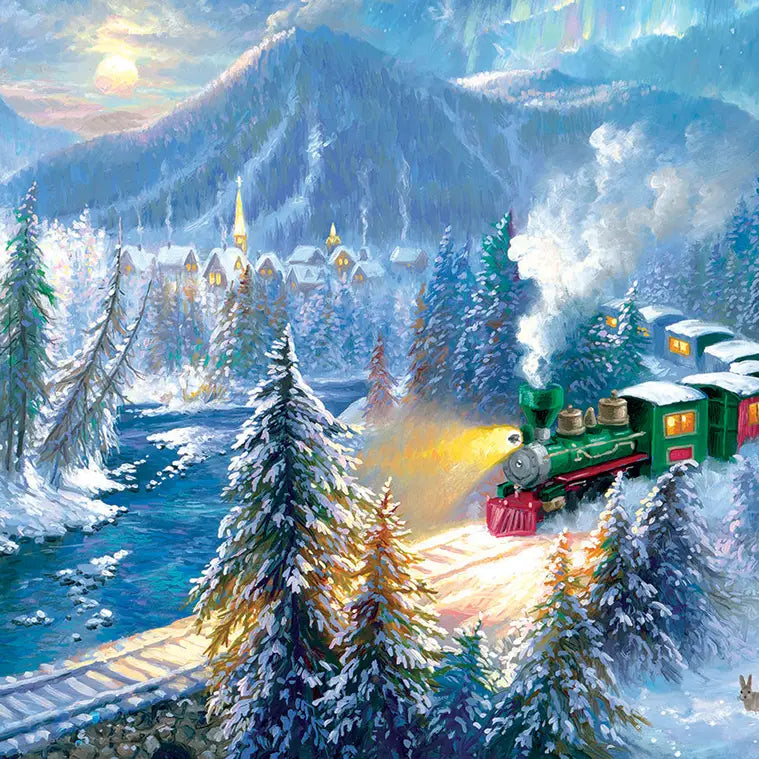 "Mountain Christmas Train" 500pc Puzzle