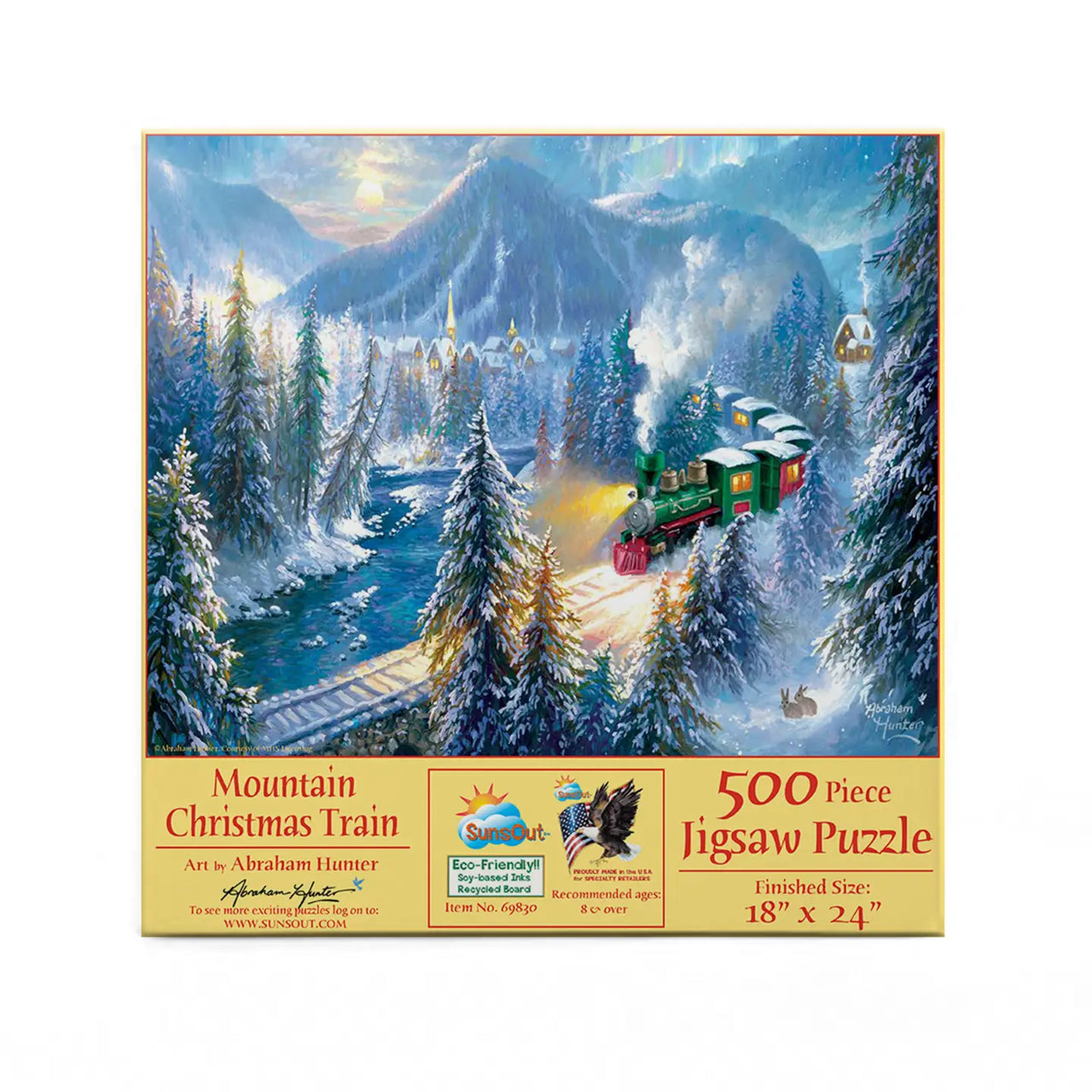 "Mountain Christmas Train" 500pc Puzzle