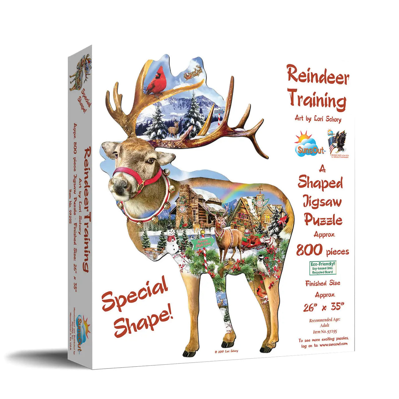 "Reindeer" Shaped 800pc Puzzle