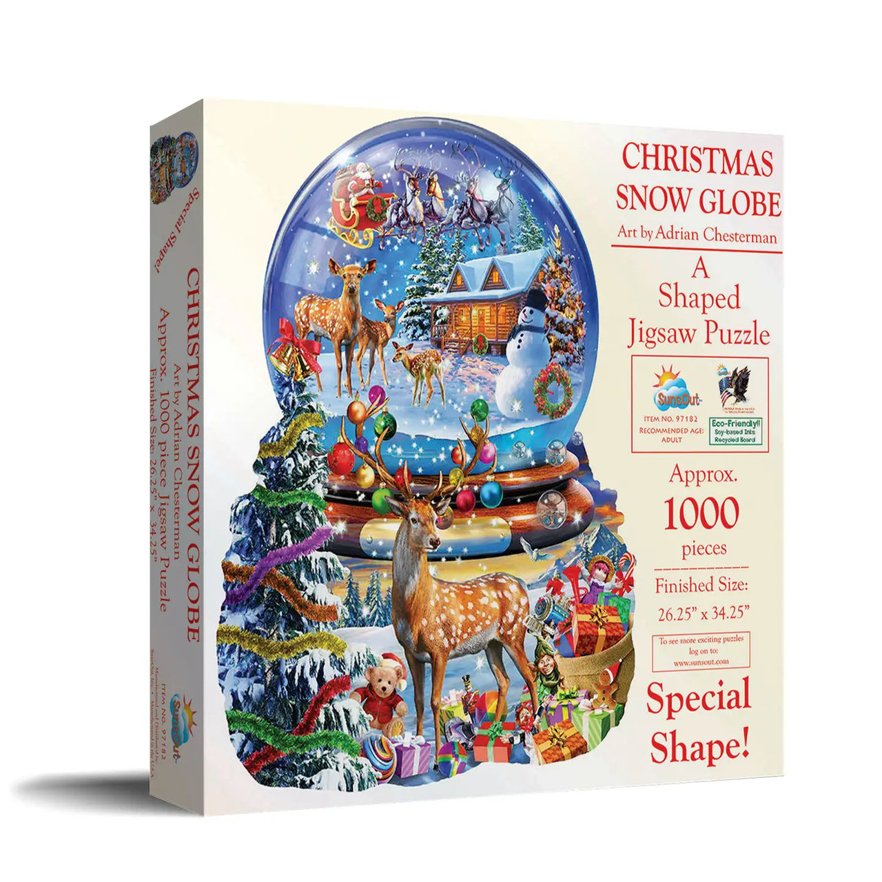 Christmas "Snow Globe" Shaped 1000pc Puzzle