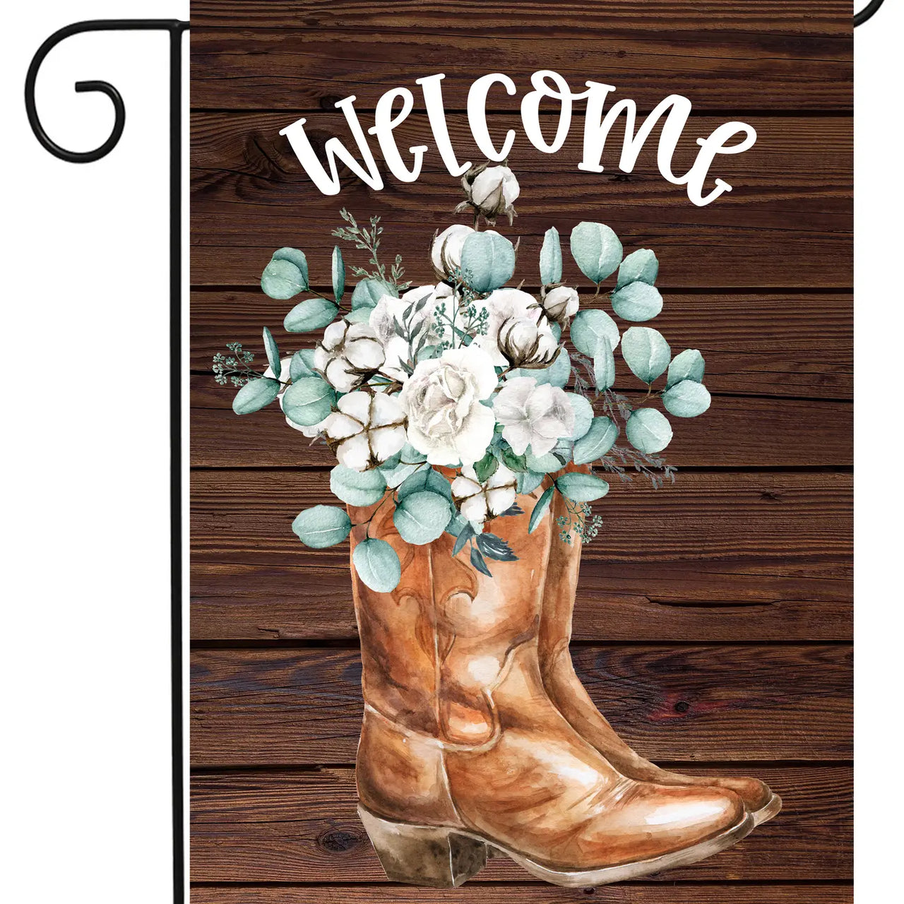 "Welcome" Cowboy Boots Flag